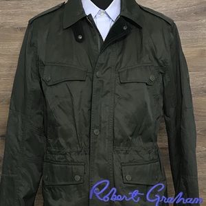 Robert Graham Olive Green O’Grady Field Jacket L